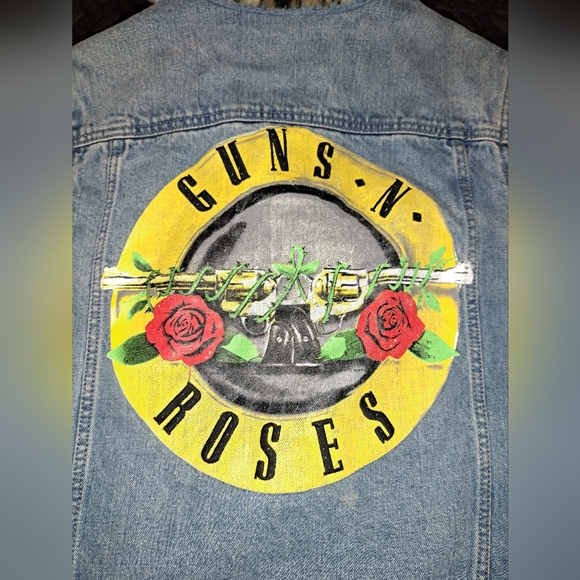 Guns n' Rose's Denim faux cheetah fur collared jacket - Picture 5 of 9